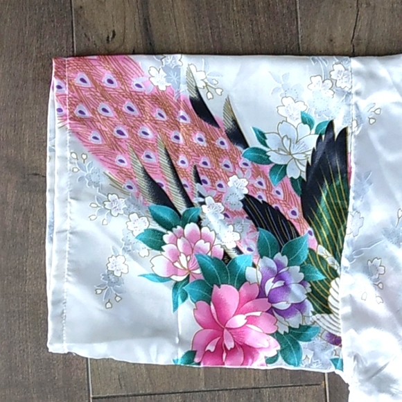 JAPANESE PEACOCK KIMONO WOMANS M - Picture 6 of 7